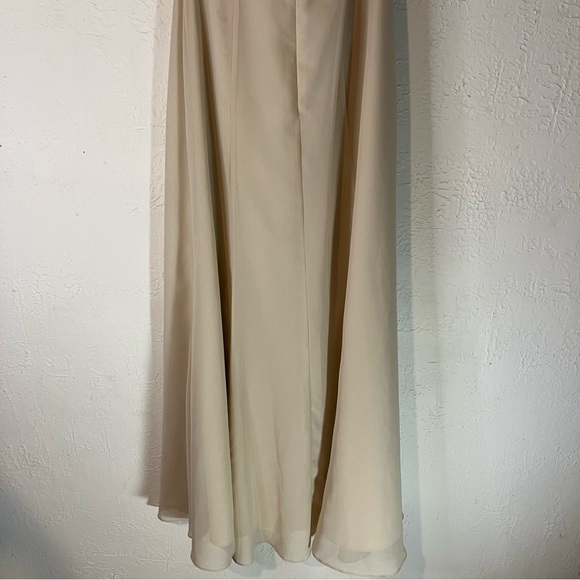 Revelry Paloma Chiffon Ruffle Front Maxi Dress in Champagne - Picture 11 of 12